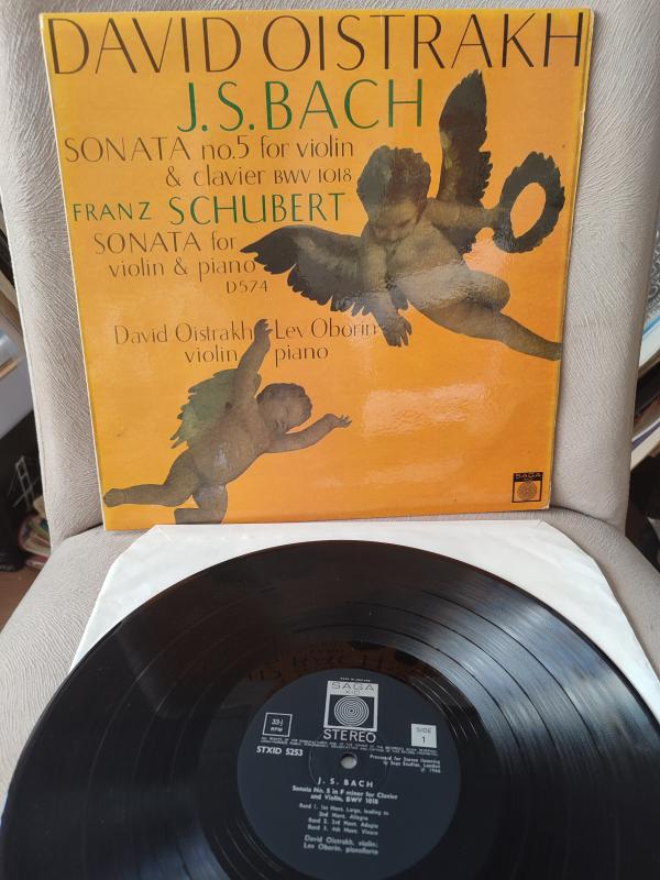 DAVID OISTRAKH - J.S. BACH / SCHUBERT Violin Sonatas 1967 İngiltere Basım Albüm 33lük LP Plak 2.EL