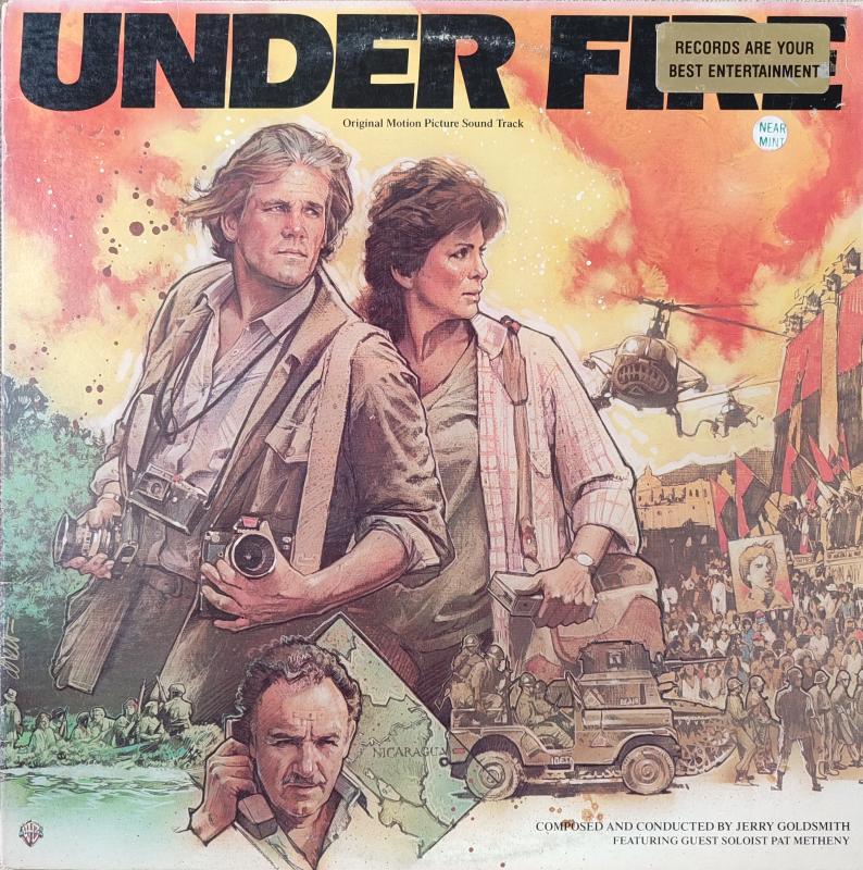 UNDER FIRE -  Soundtrack - Jerry Goldsmith  - 1983 USA Basım LP Plak 2.EL