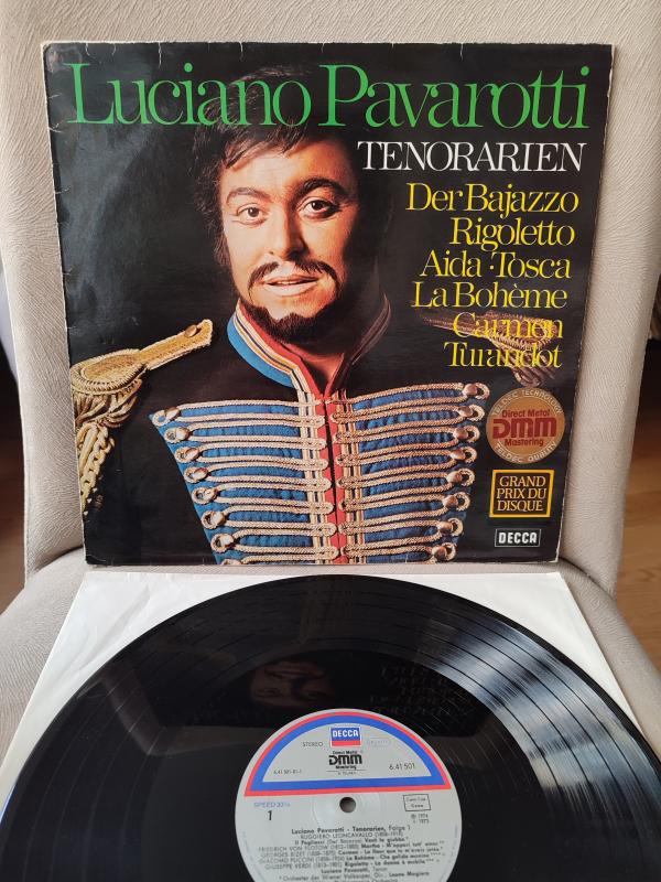 LUCIANO PAVAROTTI - TENORARIEN  - 1974 Almanya Basım 33lük Albüm Plak 2.EL