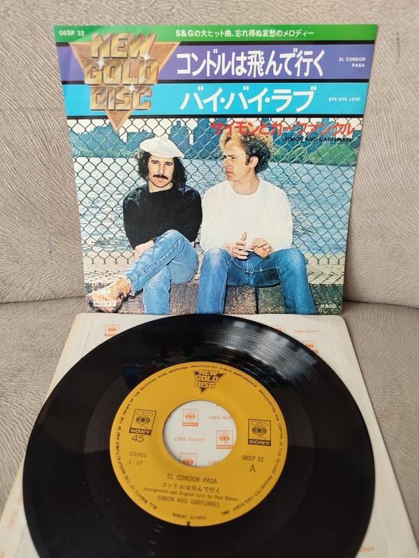 SIMON & GARFUNKEL - El Condor Pasa / Bye Bye Love - 1976 Japonya Basım 45lik Plak 2.EL