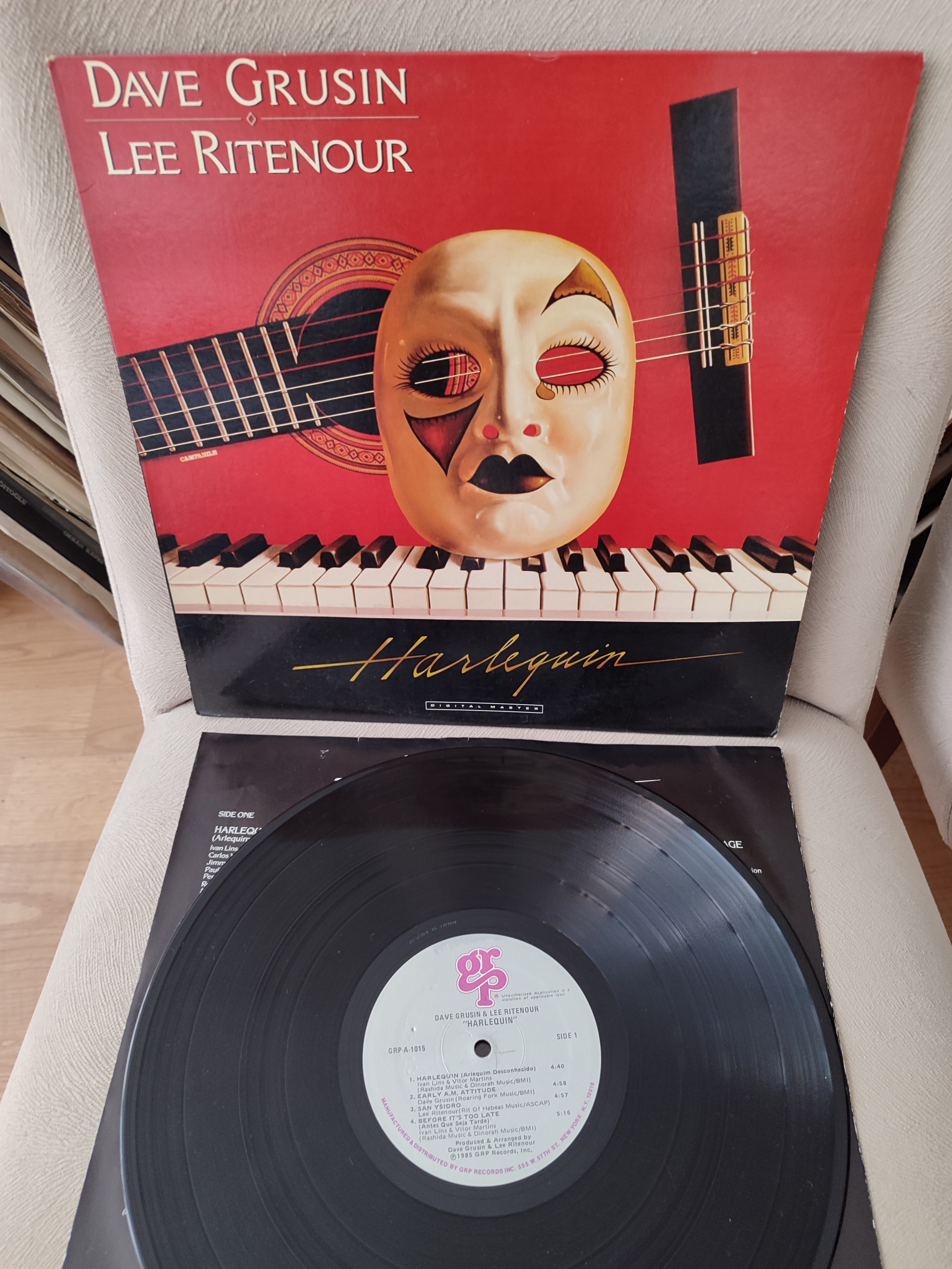 Dave Grusin / Lee Ritenour ‎– Harlequin - 1985 USA  Basım LP Plak * JAZZ 2.EL