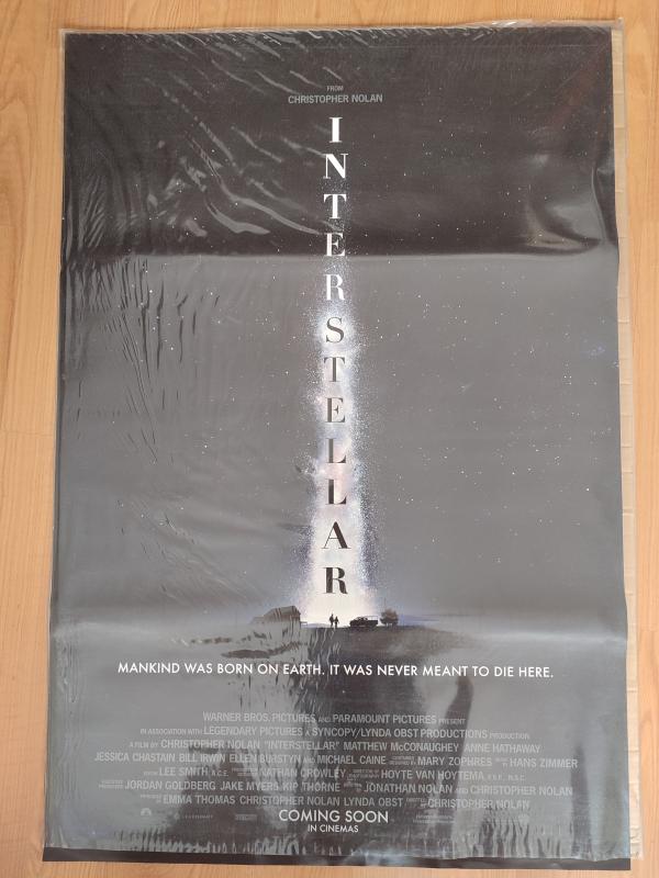 INTERSTELLAR /Yıldızlararası -  Christopher Nolan - 70X100 cm ebatlarında Orjinal Film Afişi ( Warner Bros )