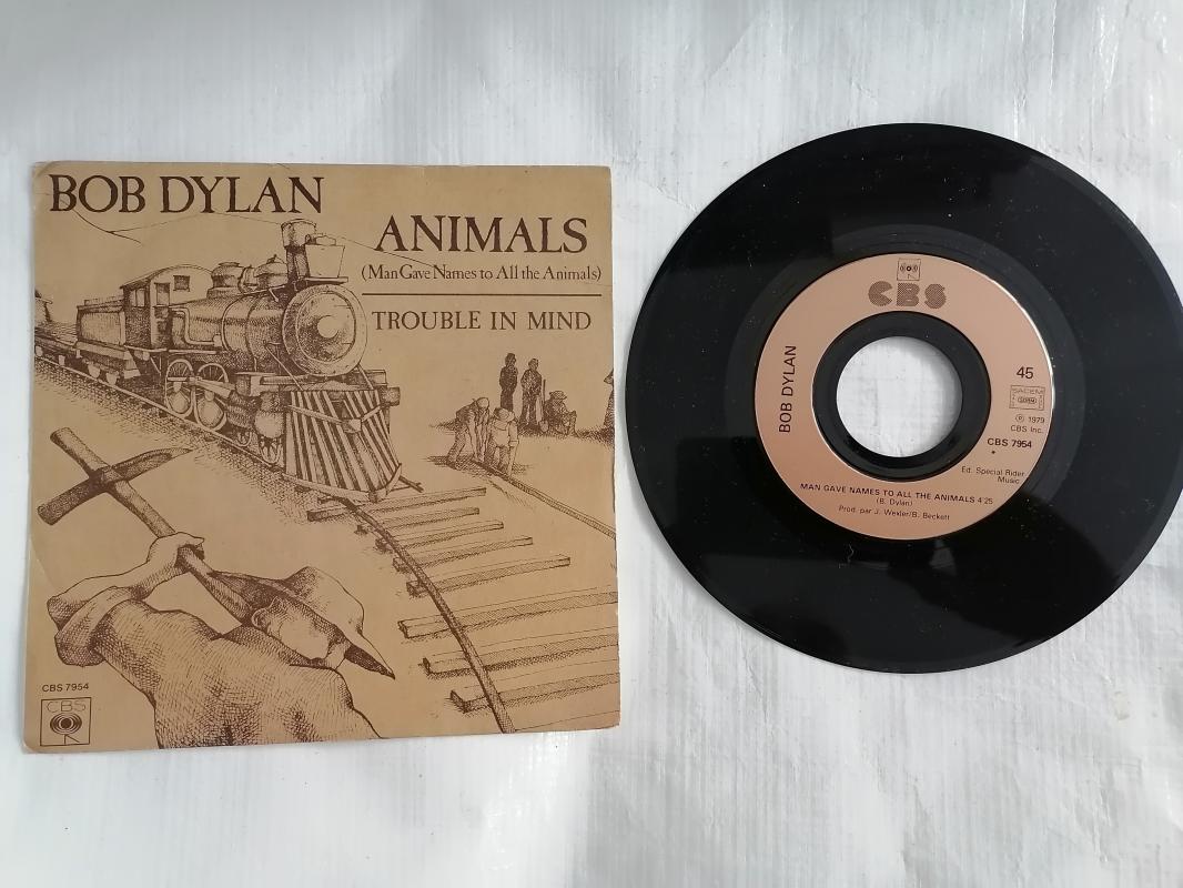 BOB DYLAN - ANIMALS ( MAN GAVE NAMES TO ALL THE ANIMALS ) - 1979 FRANSA BASIM 45 LİK PLAK