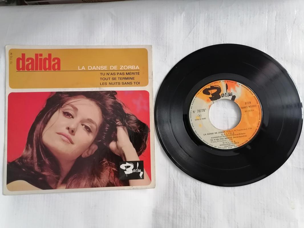 DALIDA - LA DANSE DE ZORBA/TU N’AS PAS MERITE /TOUT SE TERMINE 1965 FRANSA BASIM 4 ŞARKILIK EP PLAK