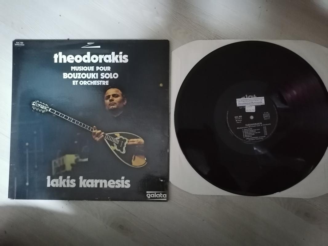 MIKIS THEODORAKIS / LAKIS KARNESIS - 1978 FRANSIZ BASKI LP ALBÜM 33 LÜK DÖNEM PLAK