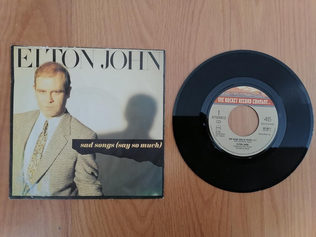 ELTON JOHN  - SAD SONGS  - 1984 HOLLANDA BASIM 45 LİK PLAK