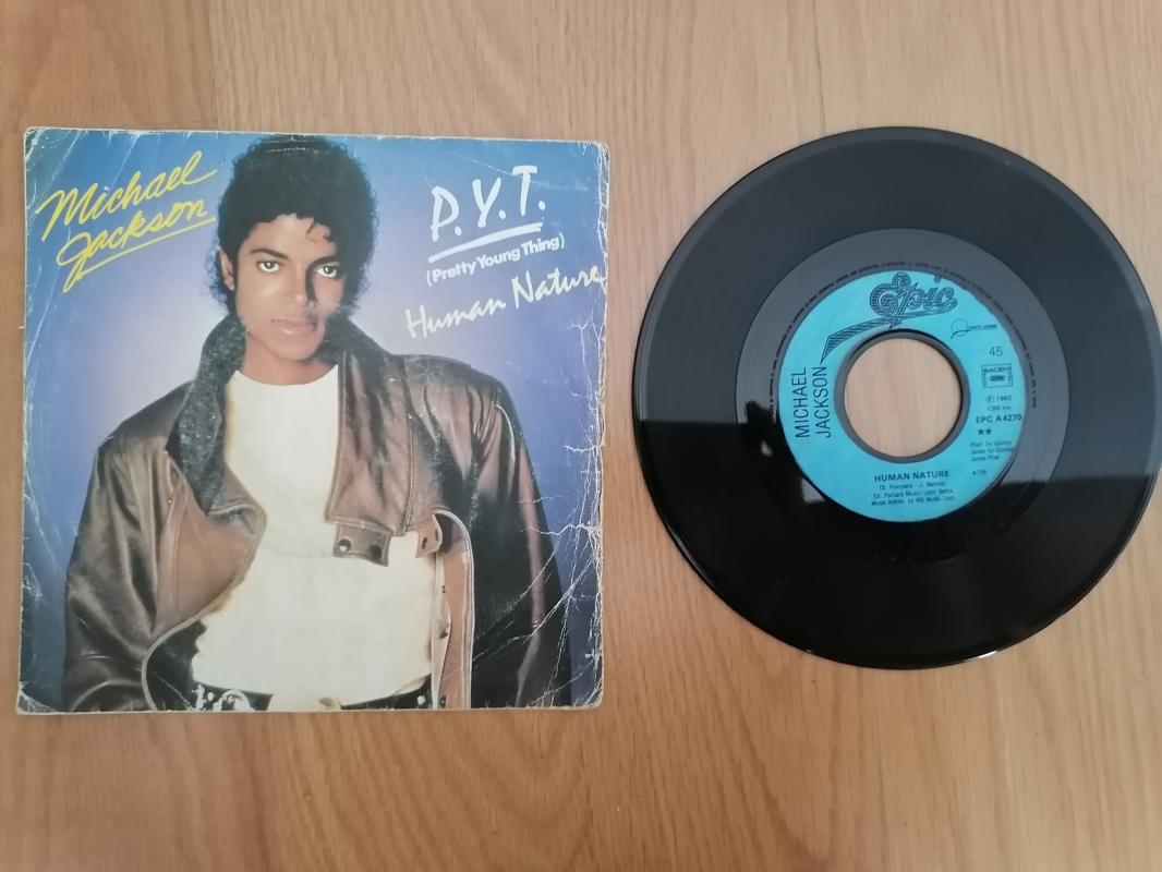 MICHAEL JACKSON - HUMAN NATURE / P.Y.T.  - 1984 HOLLANDA BASIM 45 LİK PLAK