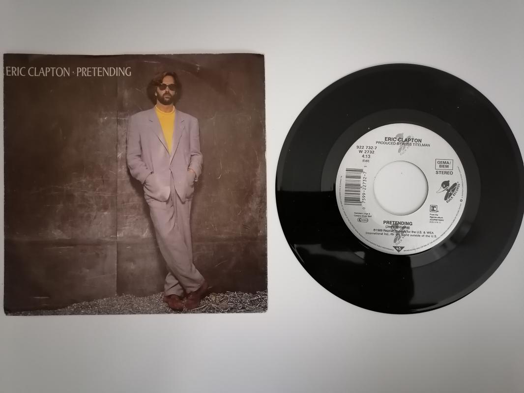 ERIC CLAPTON - PRETENDING / BEFORE YOU ACCUSE ME  -1989 ALMANYA BASIM 45 LİK PLAK