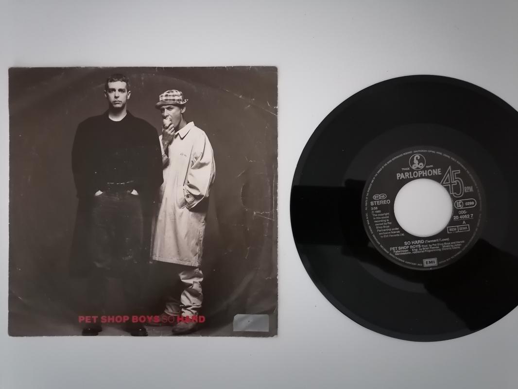 PET SHOP BOYS - SO HARD- 1990 ALMANYA  BASIM 45 LİK PLAK