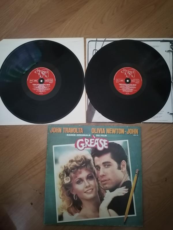 GREASE SOUNDTRACK - JOHN TRAVOLTA - OLIVIA NEWTON-JOHN - 1978 FRANSA BASIM DOUBLE 2XLP ALBÜM