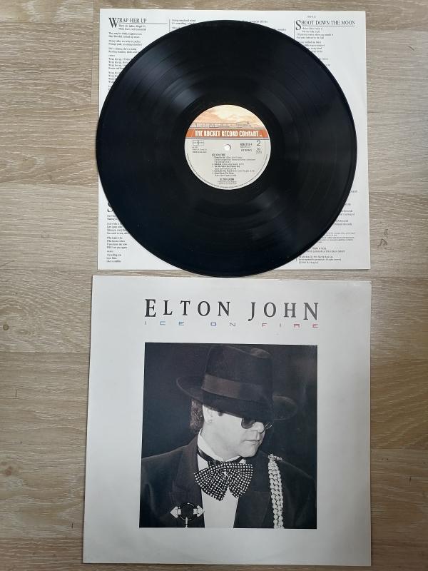 ELTON JOHN - ICE ON  FIRE - 1985 HOLLANDA BASIM LP ALBÜM - 33 LÜK PLAK