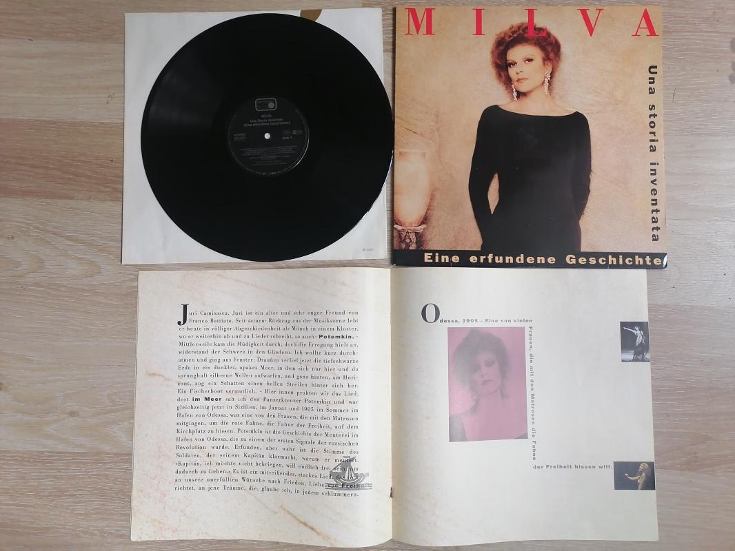 MILVA - UNA STORIA INVENTATA - 1989 ALMANYA BASIM LP ALBÜM - 33 LÜK PLAK - 20 SAYFA INSERT’ Lİ