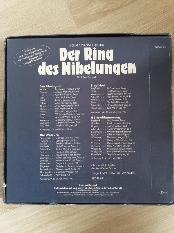 RICHARD WAGNER - WILHELM FURTWANGLER  - DER RING DES NIBELUNGEN  - 1983 FRANSA BASIM - 11 LP LİK  BOX SET PLAK