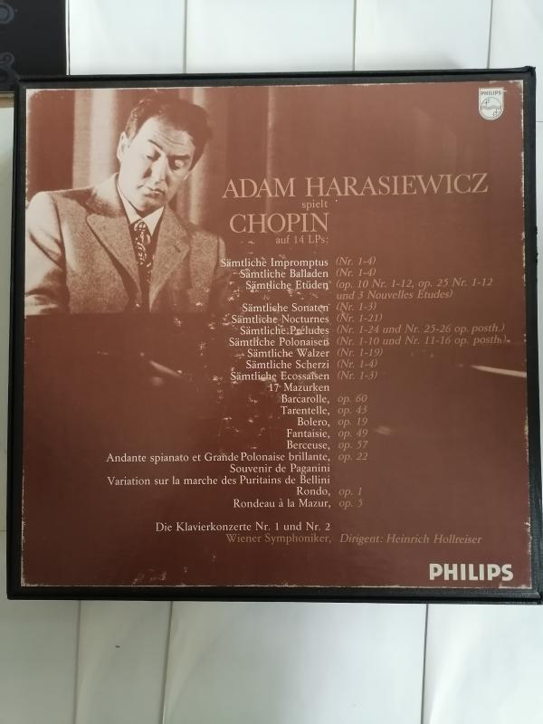 CHOPIN - ADAM HARASIEWICZ - 1972 HOLLANDA BASIM - 14 LP LİK BOX SET -  ÖZEL KUTU+ 12 SAYFA INSERT