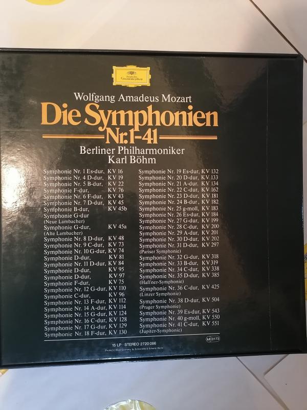 MOZART - DIE  SYMPHONIEN - BÖHM VE BERLİN FİLARMONİ - 1980 ALMANYA BASIM 15 LP LİK BOX SET