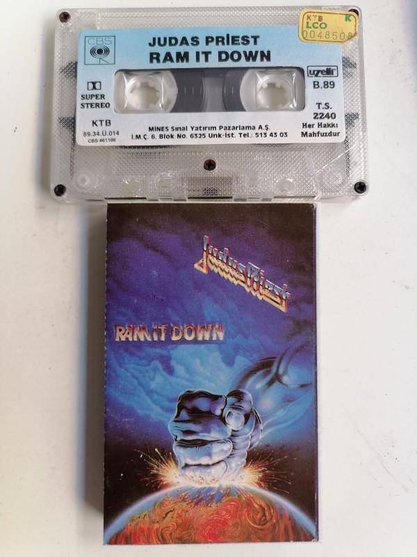 JUDAS PRIEST - RAM IT DOWN -  1989 TÜRKİYE  BASIM -  KASET ALBÜM