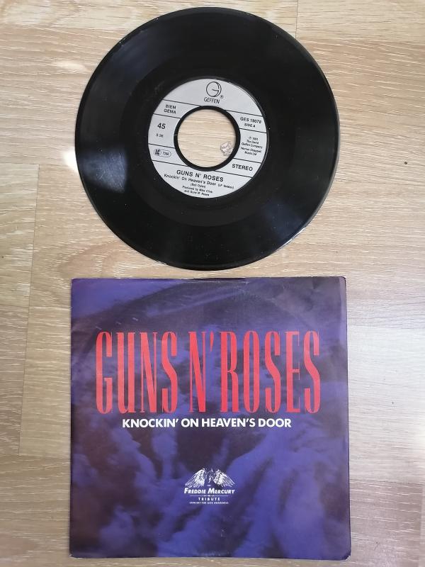 GUNS N’ ROSES - KNOCKIN’ ON HEAVEN’S DOOR  - 1991 ALMANYA  BASIM  NADİR 45 LİK PLAK