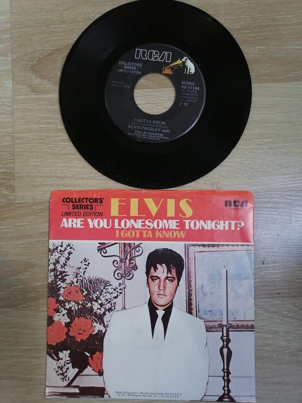 ELVIS PRESLEY - ARE YOU LONESOME TONIGHT   - 1977 USA  BASIM  45 LİK PLAK