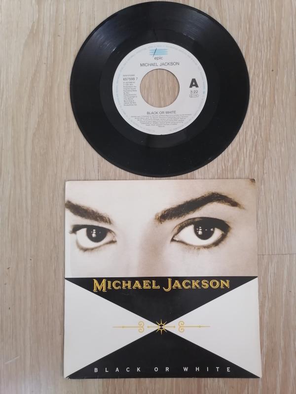 MICHAEL JACKSON - BLACK OR WHITE  1991 HOLLANDA BASIM 45 LİK PLAK