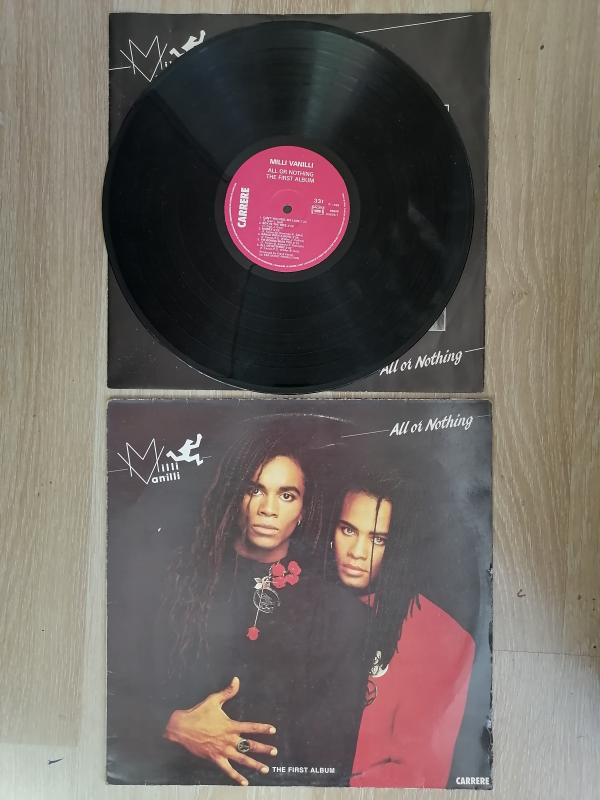 MILLI VANILLI - ALL OR NOTHING / THE FIRST ALBUM - 1988 FRANSA BASIM LP ALBÜM - 33 LÜK PLAK