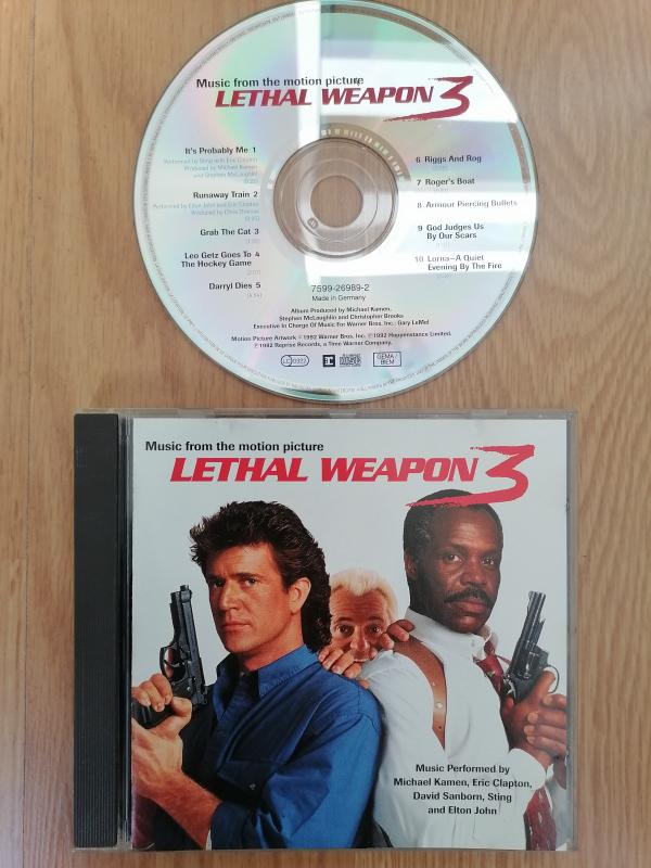 LETHAL WEAPON - 1992 Avrupa Basım Soundtrack CD Albüm