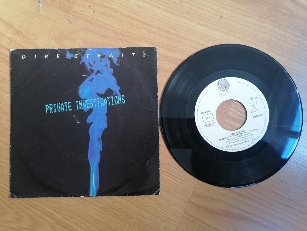 Dire Straits ‎– Private Investigations - 1982 Portekiz Basım 45 lik Plak