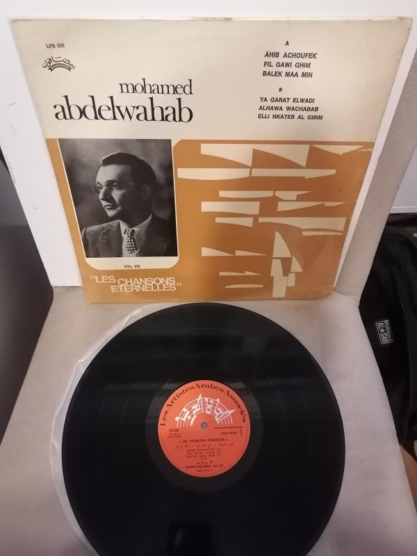 Mohamed Abdel Wahab ‎– Les Chansons Eternelles Vol. 8 - 1973 Fransa Basım Albüm - 33 lük LP Plak