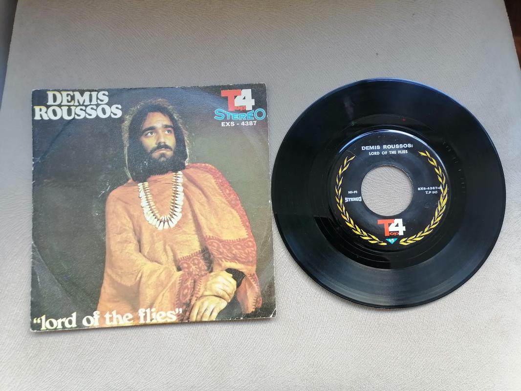 Demis Roussos - The Bee Gees - İran Dönem Basım Nadir 45 Lik Plak