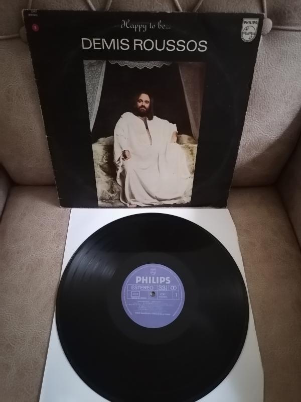 DEMIS ROUSSOS - HAPPY TO BE... - PORTEKİZ 1976 BASIM LP ALBÜM - 33 LÜK PLAK ( FAR AWAY BU ALBÜMDE )