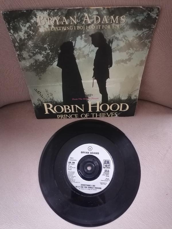 BRYAN ADAMS  -  Everything I Do  /Robin Hood Soundtrack - 1991 İngiltere Basım 45 LİK PLAK