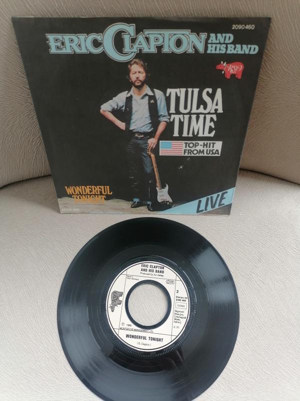 ERIC CLAPTON - Wonderful Tonight / Tulsa Time  1980 Almanya Basım 45 LİK PLAK