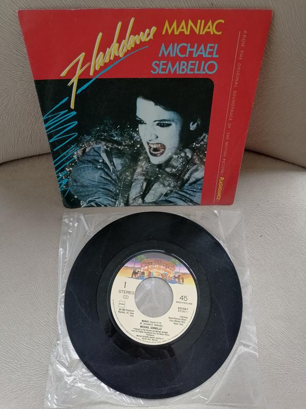 MICHAEL SEMBELLO - Maniac - 1983 Hollanda Basım  45 LİK PLAK