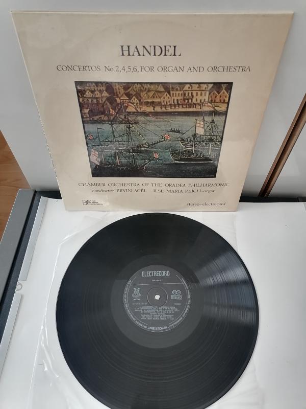 HANDEL - Concertos No. 2, 4, 5, 6, For Organ And Orchestra - Romanya 1986 Basım  33 lük LP Plak