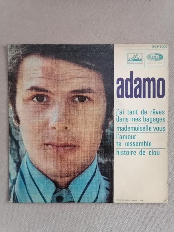 ADAMO - J’AI TANT DE REVES DANS MES BAGAGES-1968 FRANSA BASIM 45 LİK EP(4 PARÇA İHTİVA EDER)