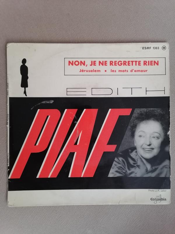 EDITH PIAF - NON JE NE REGRETTE RIEN / JERUSALEM / LES MOTS - 1961 FRANSA BASIM 3 ŞARKILIK EP PLAK