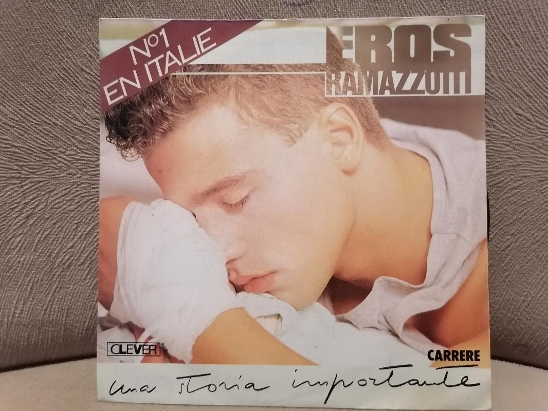 EROS RAMAZOTTI - UNA STORIA IMPORTANTE / RESPIRO NEL BLU 1985 FRANSA BASIM 45 LİK PLAK