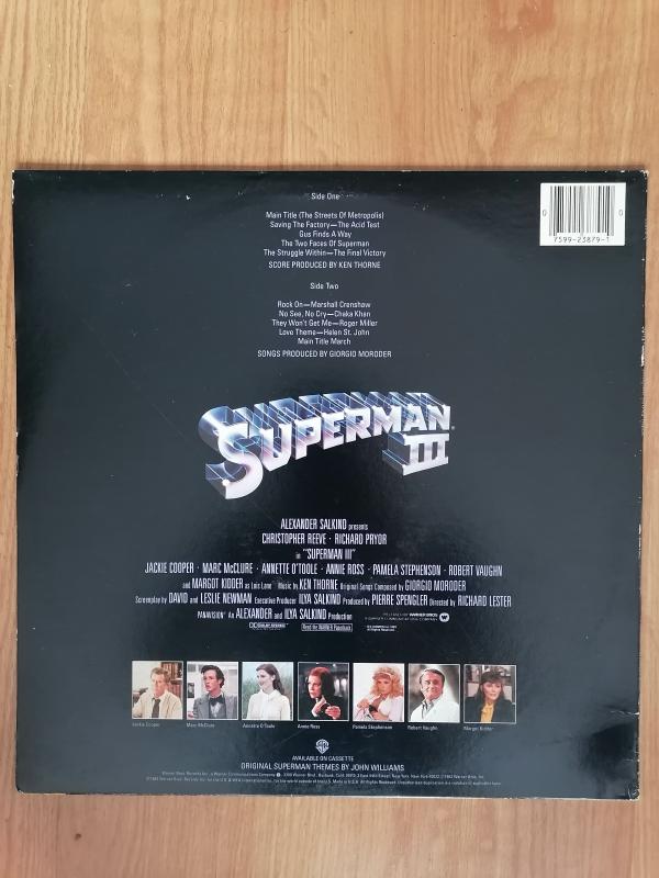 SUPERMAN III - Soundtrack - Giorgio Moroder - 1983 USA Basım - 33 lük LP Plak Albüm 2. el