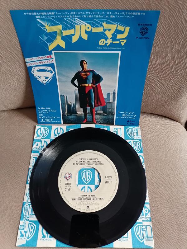 SUPERMAN - Soundtrack -  John Williams - 1978 Japonya  Basım 45lik Plak  2. el