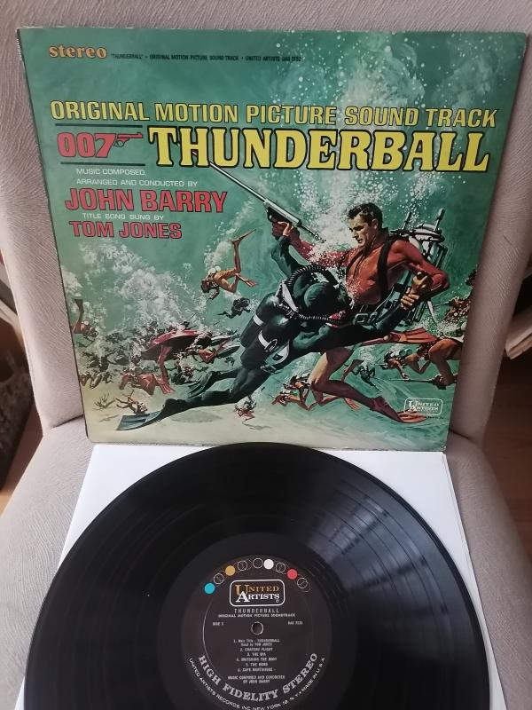 007 JAMES BOND / Thunderball  - Soundtrack - 1965 USA  Basım - 33lük LP Plak Albüm 2. el