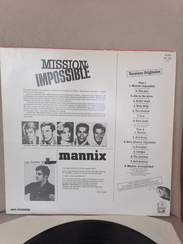 LALO SCHIFRIN - Mission :Impossible , Mannix - 1983 USA  Basım - 33lük LP Plak Albüm 2. el