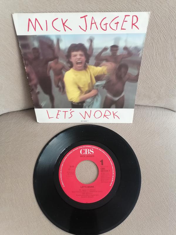 MICK JAGGER - Let’s Work - 1987 Hollanda Basım 45 lik Plak 2. EL