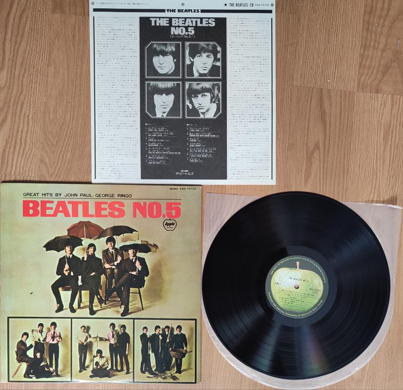 THE BEATLES - Beatles No.5 - 1976 Japonya Basım - LP Plak Albüm - Obi’siz 2. EL