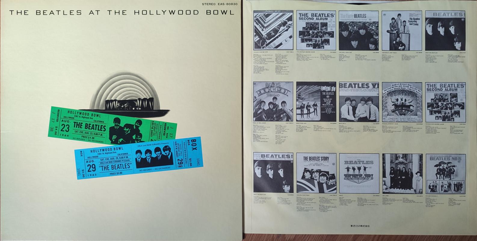 THE BEATLES The Beatles At The Hollywood Bowl 1977 Japonya Basım Albüm 33 Lük LP Plak Obi’siz 2. EL