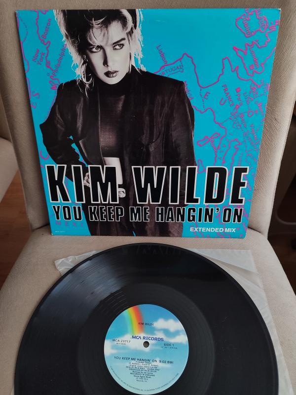 KIM WILDE - You Keep Me Hangin’ On ( Extended Mix ) - 1986 USA Basım Maxi 45 Lik Plak 2. EL