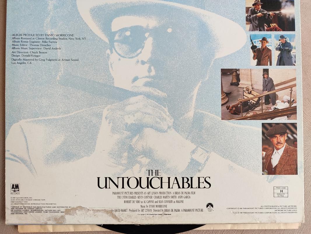 THE UNTOUCHABLES - Ennio Morricone  - Soundtrack - 1987 Kanada  Basım - LP Plak Albüm