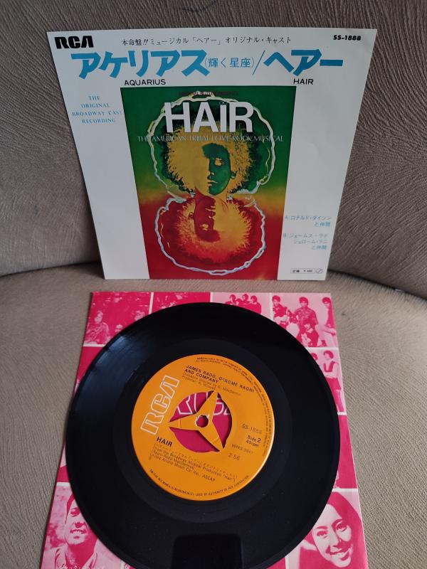 ’’Hair’’ Original Broadway Cast – Aquarius / Hair - 1969 Japonya Basım 45lik Plak 2. EL