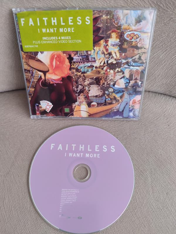 FAITHLESS - I Want More - 2004 Europe Basım Enhanced  CD / 4 Mixes + Video Section 2. el