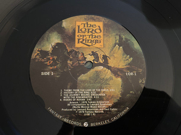 LORD OF THE RINGS - Soundtrack - Leonard Rosenman  - 1978 USA Basım - 33 lük Double LP