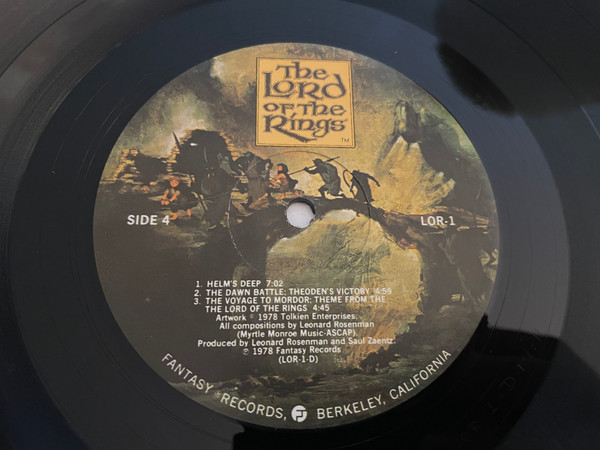 LORD OF THE RINGS - Soundtrack - Leonard Rosenman  - 1978 USA Basım - 33 lük Double LP