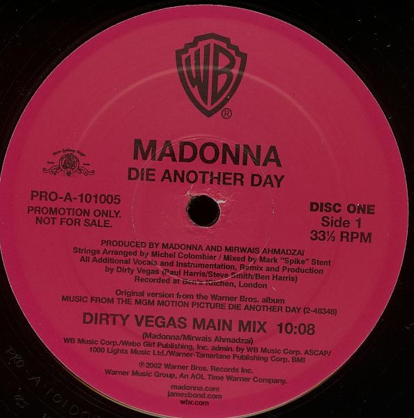 MADONNA - DIE ANOTHER DAY  - 2002 USA Basım - 2 x MAXI 12’’ PLAK